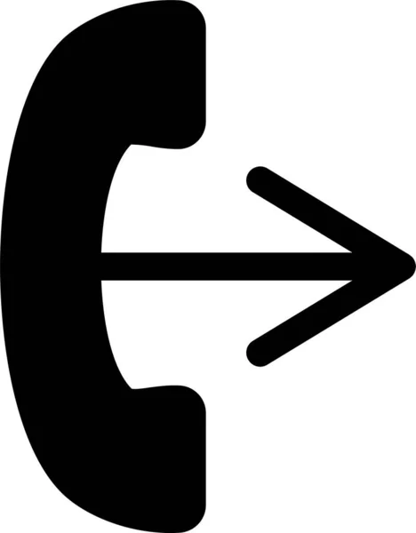 Hívás Tárcsázás Telefon Ikon Szilárd Stílusban — Stock Vector