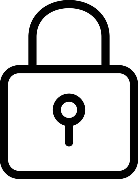 Lock Safety Security Icon Outline Style — Stock Vector