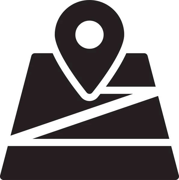 Direction Gps Location Icon Solid Style — стоковый вектор