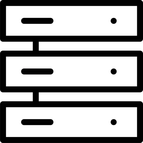 Αρχείο Datacenter Εικονίδιο Mainframe Στυλ Περίγραμμα — Διανυσματικό Αρχείο