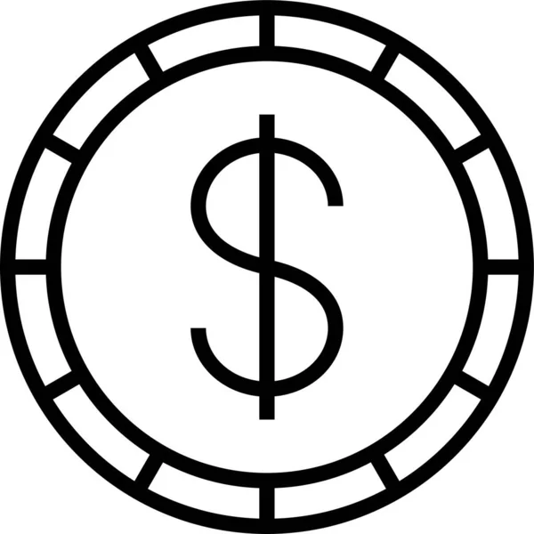 Ikona Pieniądza Dolara — Wektor stockowy