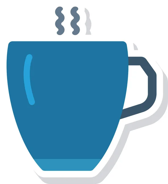 Іконка Чашки Кави Плоскому Стилі — стоковий вектор