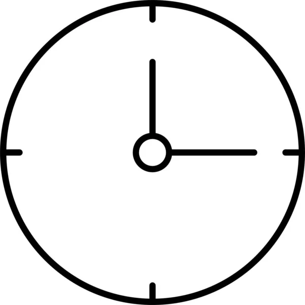 Horloge Horloge Horloge Icône — Image vectorielle