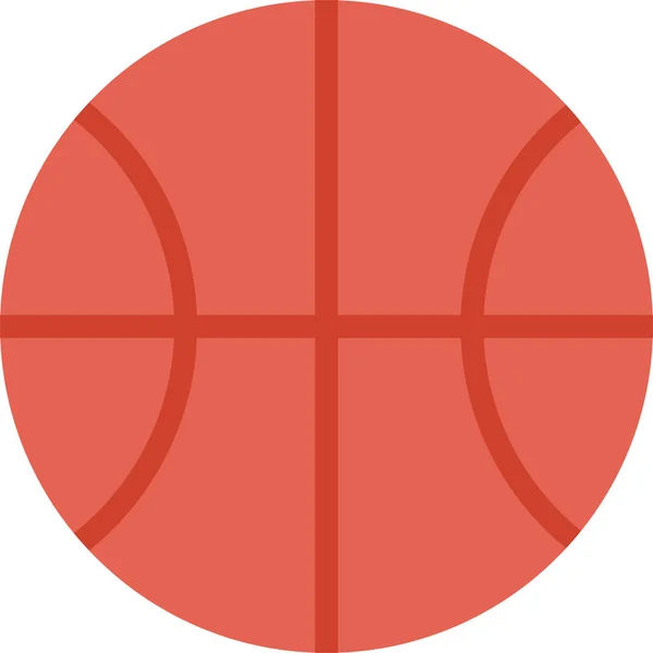 Ball Basket Softball Icon Flat Style — Stock Vector