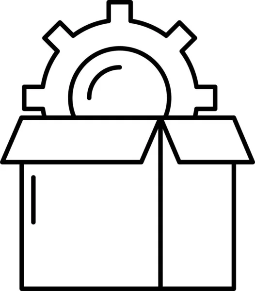 Paketsymbol Umrissen — Stockvektor