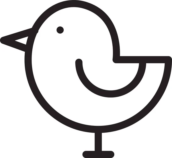 Vogel Taubenfliegen Symbol Outline Stil — Stockvektor