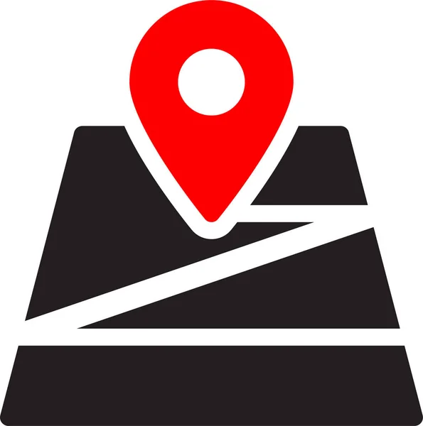 Dirección Gps Ubicación Icono Estilo Plano — Vector de stock