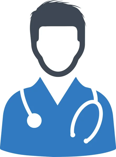 Médico Médico Icono Médico Estilo Plano — Vector de stock