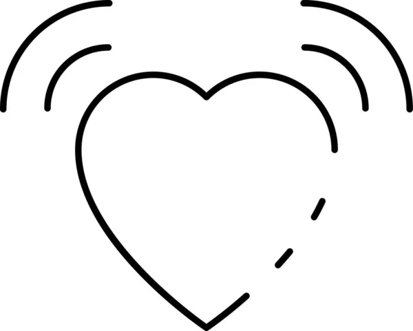 Heart Love Peace Icon — Stock Vector