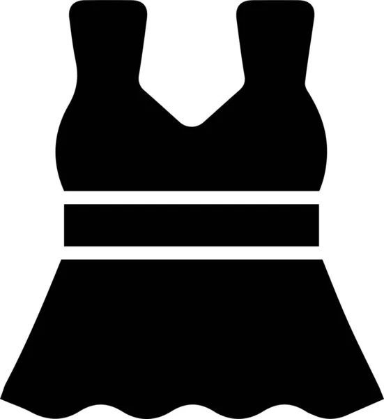 ソリッドスタイルの布のドレスファッションアイコン — ストックベクタ