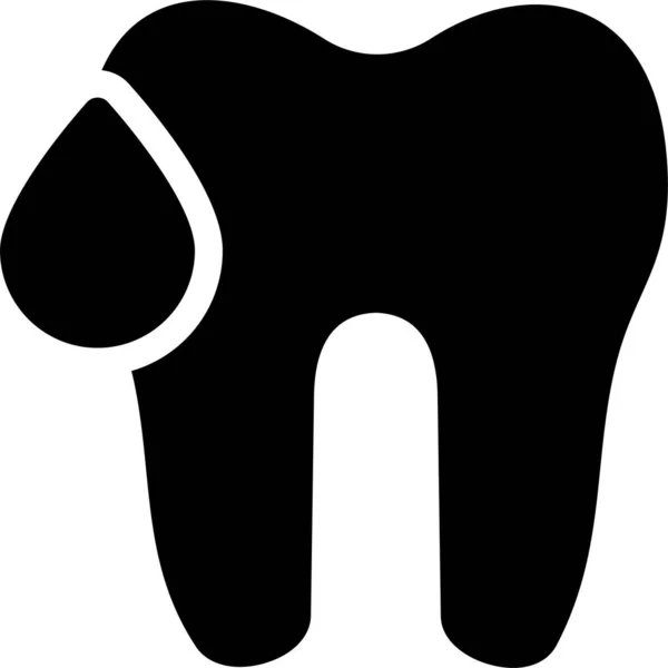 Ikona Výplně Zubů Pevném Stylu — Stockový vektor