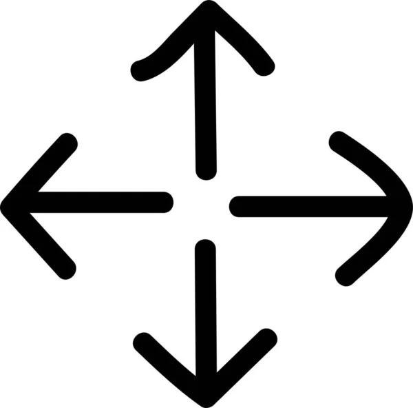 Flecha Flechas Dirección Icono Estilo Dibujado Mano — Vector de stock