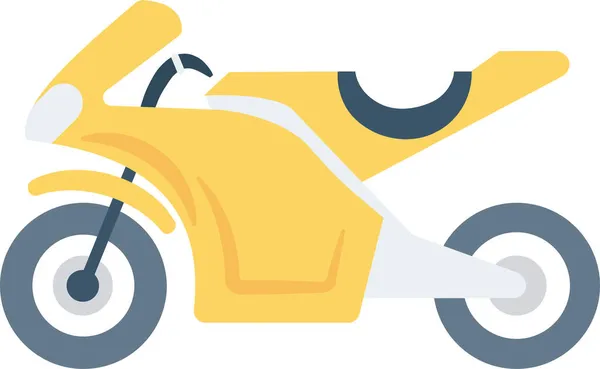 Ciężka Ikona Transportu Motocykla Płaskim Stylu — Wektor stockowy