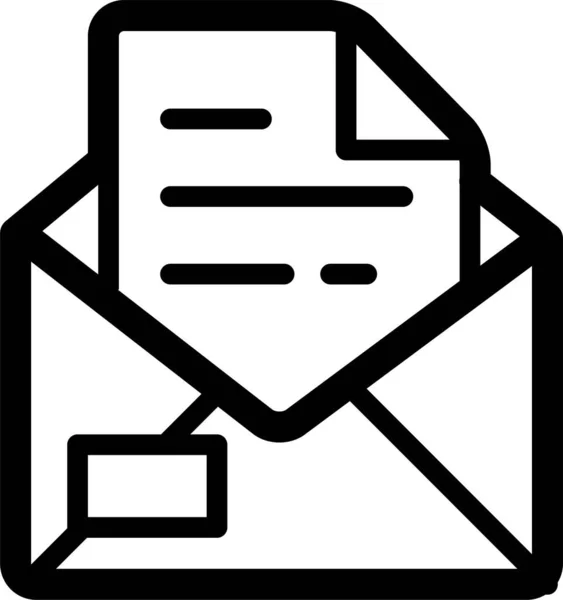 Mail Posteingangssymbol Outline Stil — Stockvektor