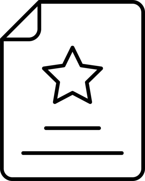 Dokument Blatt Symbol Umrissstil — Stockvektor