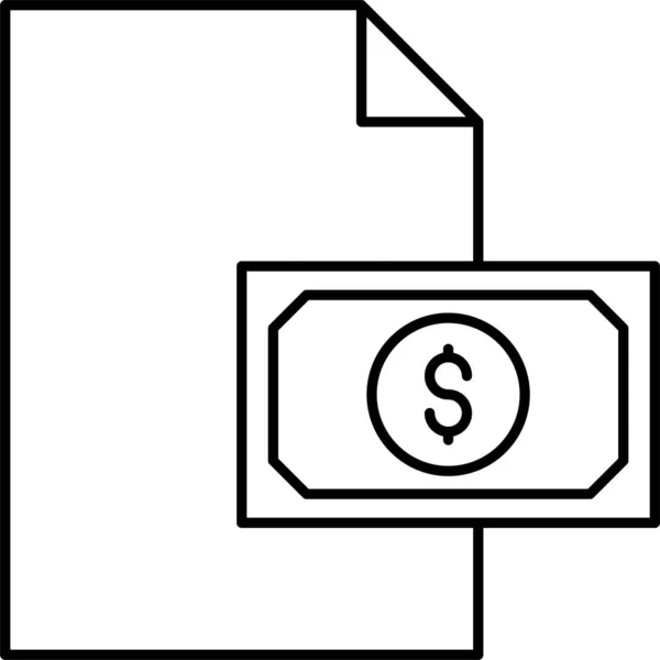 Proyecto Ley Icono Del Archivo Documento Estilo Esquema — Vector de stock