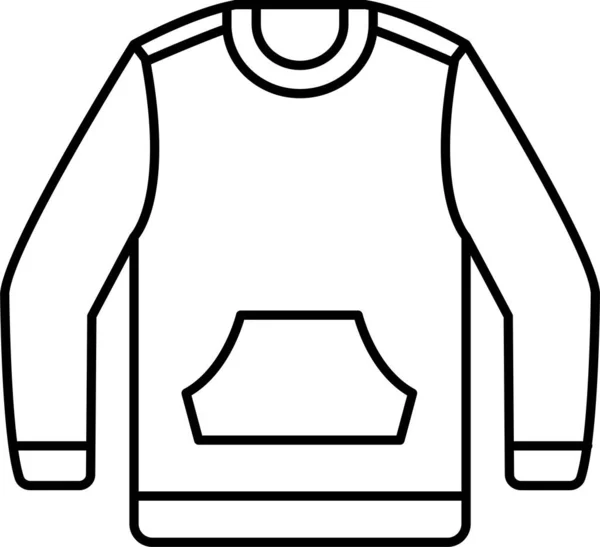 Pull Pull Jersey Icône Dans Style Contour — Image vectorielle