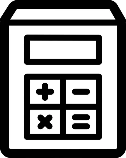 Calc Berechnungssymbol Umrissstil — Stockvektor