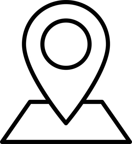 Nadel Punkt Ortssymbol — Stockvektor