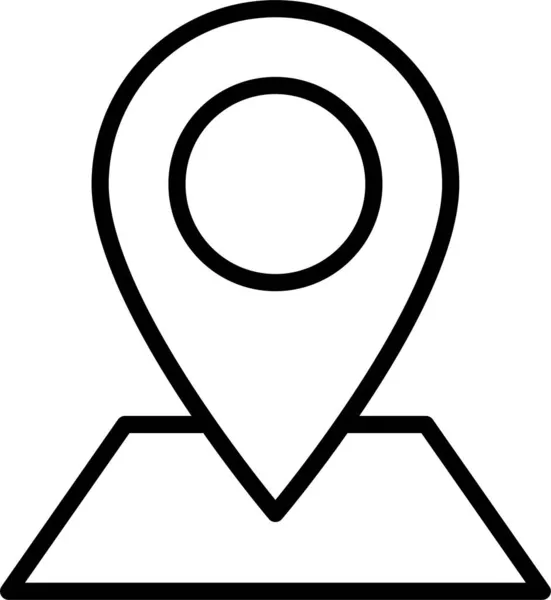 Pin Point Locatie Pictogram — Stockvector