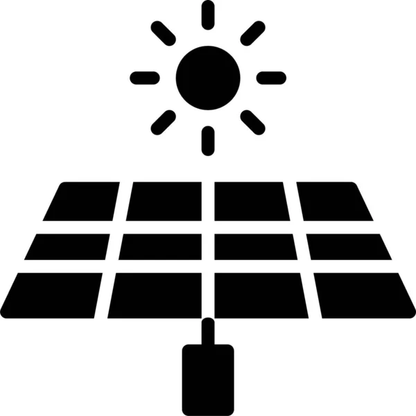 Ícone Energia Painel Energia Estilo Sólido —  Vetores de Stock