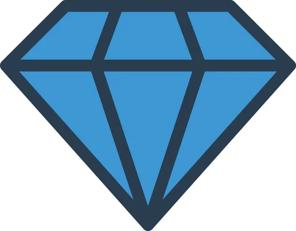 Diamante Finanças Jóia Ícone Estilo Esboço Preenchido — Vetor de Stock