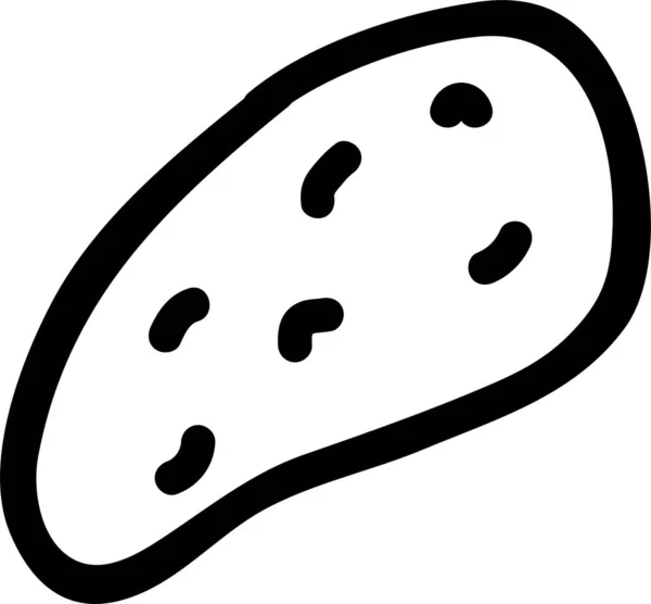 Batatas Fritas Ícone Patato Estilo Desenhado Mão — Vetor de Stock