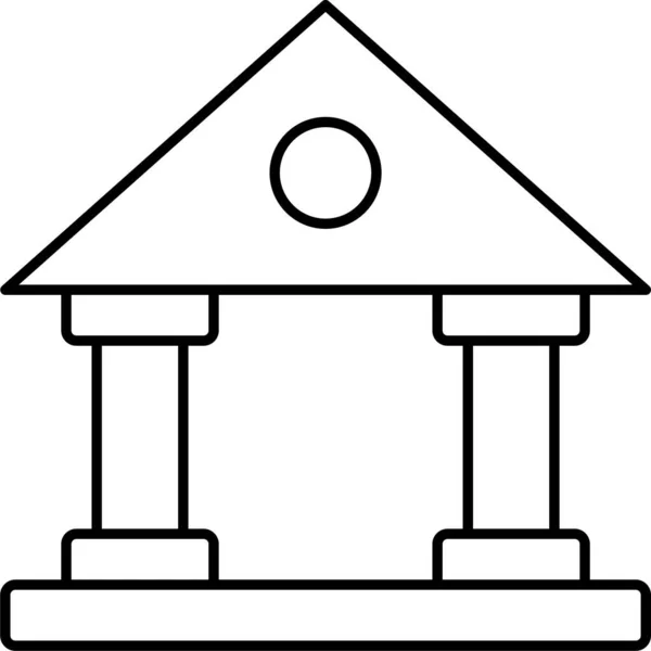 Icona Dell Ufficio Finanza Bancaria Nella Categoria Gestione Aziendale — Vettoriale Stock