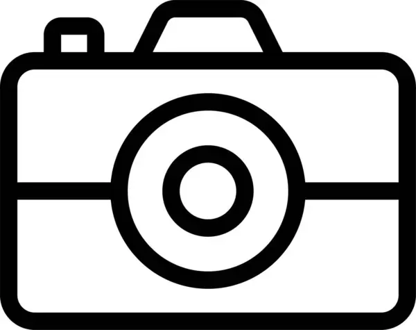 Camera Dslr Galéria Ikon Körvonalazott Stílusban — Stock Vector