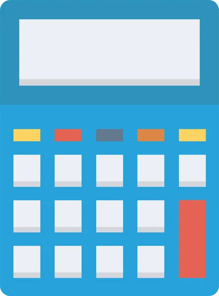 Иконка Калькулятора Плоском Стиле — стоковый вектор