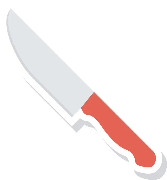 Cuchillo Corte Icono Herramienta Estilo Plano — Vector de stock