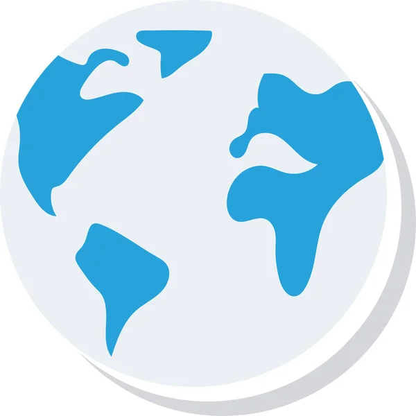 Ікона Земної Кулі Пласкому Стилі — стоковий вектор