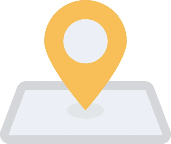 Location Map Pin Symbol Flachen Stil — Stockvektor