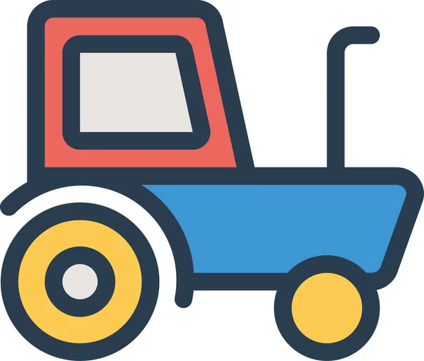 Auto Public Tractor Icon Ausgefülltem Outline Stil — Stockvektor