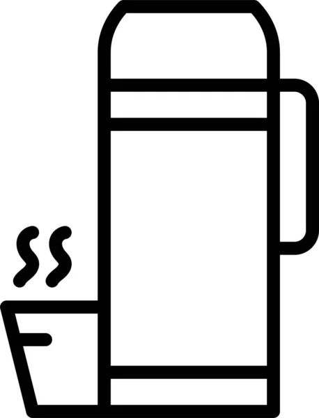 Taza Café Icono Taza Estilo Esquema — Vector de stock