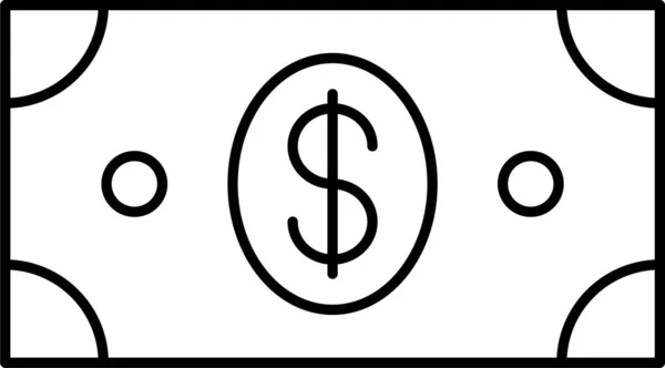 Bargeld Währung Dollar Symbol Der Kategorie Business Management — Stockvektor