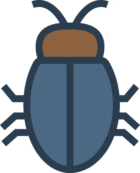 Bug Insect Malware Icon Filled Outline Style — Stock Vector