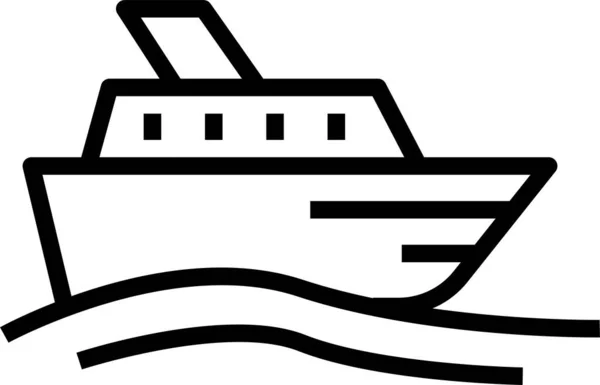 Boot Jacht Schip Pictogram — Stockvector