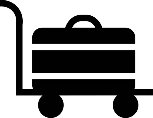 Winkelwagen Checkout Geladen Pictogram Solide Stijl — Stockvector