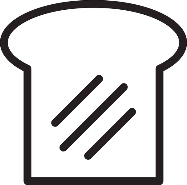 Bäckerei Brotlaib Ikone Umriss Stil — Stockvektor