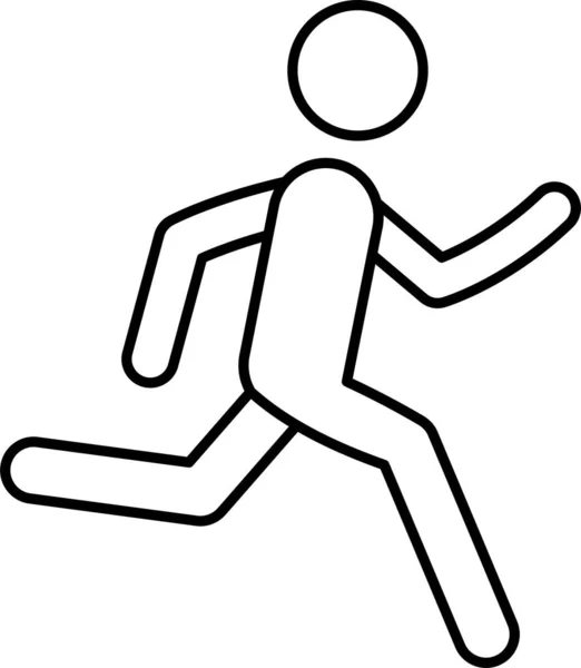 Иконка Спортсмена Мартона Стиле Абриджа — стоковый вектор
