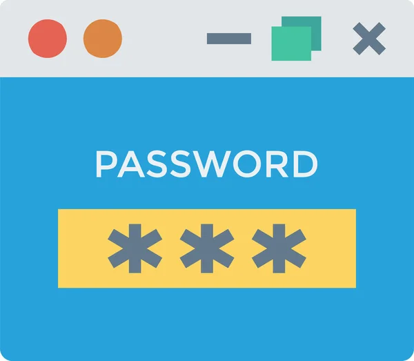 Access Login Password Icon Flat Style — Stock Vector