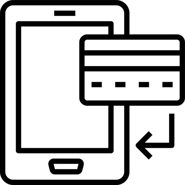 Ícone Crédito Smartphone Móvel — Vetor de Stock