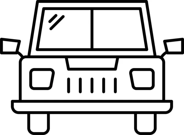 Иконка Автомобильного Транспорта Стиле Абрис — стоковый вектор