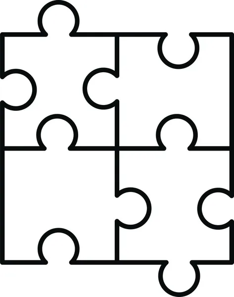 Ikona Řešení Puzzle Hry — Stockový vektor