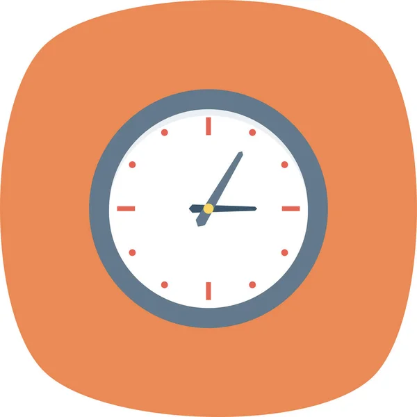 Reloj Despertador Icono Tiempo Estilo Plano — Vector de stock