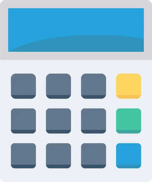 Accounting Calculator Education Icon Flat Style — Stock Vector