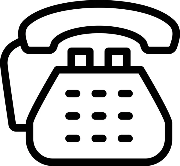 Значок Разговора Телефону Стиле Контура — стоковый вектор