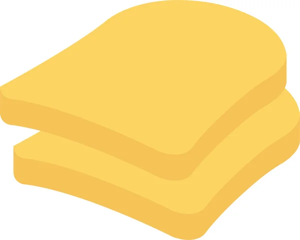 Икона Булочного Хлеба Плоском Стиле — стоковый вектор