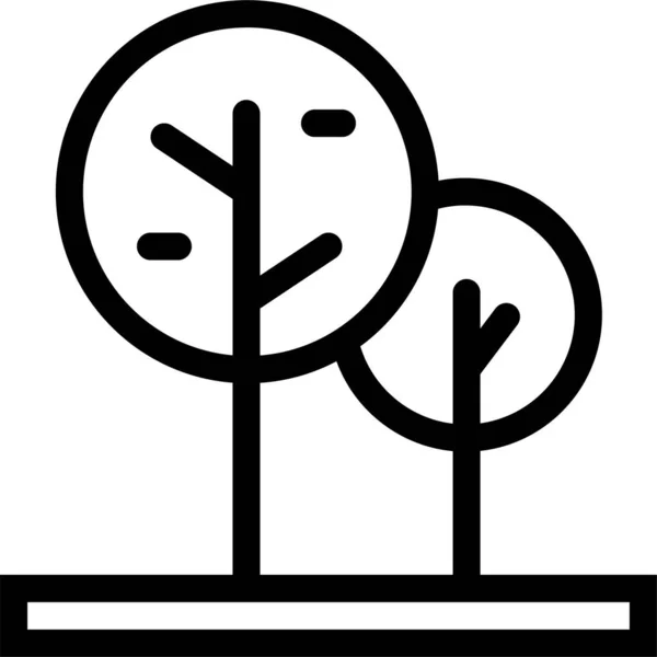 Иконка Острова Лесной Сад Стиле Наброска — стоковый вектор